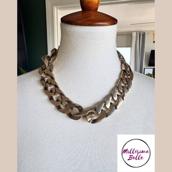 Chunky Gold Plated Rope Necklace - Picture 1 of 3